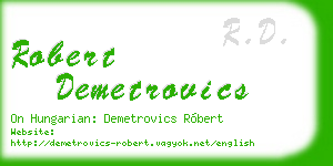 robert demetrovics business card